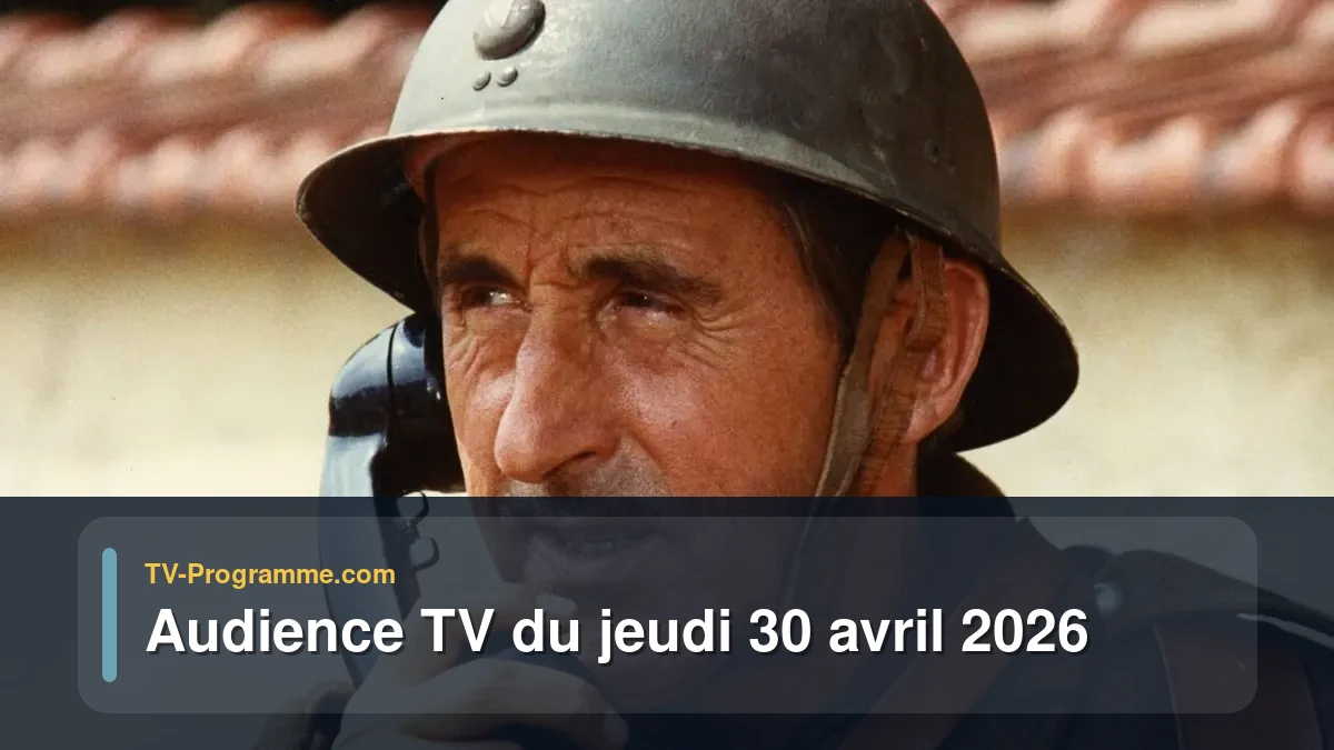 Audience TV du Jeudi 30 avril 2026