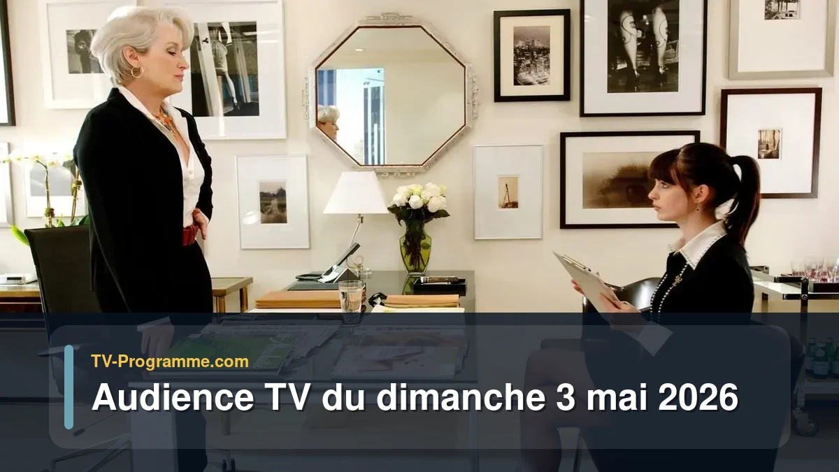 Audience TV du Dimanche 3 mai 2026