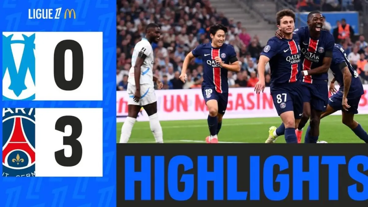 OM / PSG résumé vidéo de la victoire de Paris (0 - 3) dans le Clasico