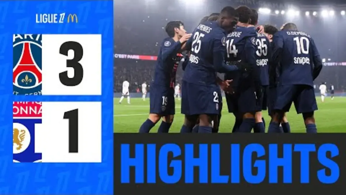 PSG / Lyon résumé vidéo de la victoire de Paris (3 - 1) au Parc des Princes