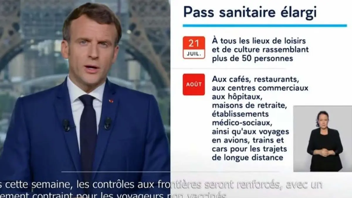 Passe sanitaire élargi et vaccin obligatoire pour les soignants. Les annonces du Président Macron du 12 juillet 2021